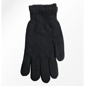 Gants en maille côtelée de motif uni moucheté pour homme
