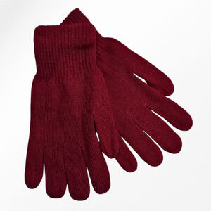 Paire de gants tricotés avec bord-côtes pour femme