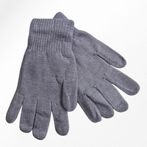 Paire de gants tricotés avec bord-côtes pour femme
