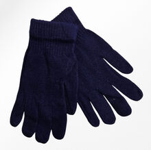 Paire de gants tricotés avec bord-côtes pour femme