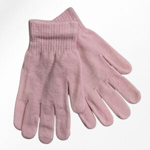 Paire de gants tricotés avec bord-côtes pour femme