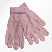 Paire de gants tricotés avec bord-côtes pour femme