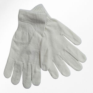 Paire de gants tricotés avec bord-côtes pour femme