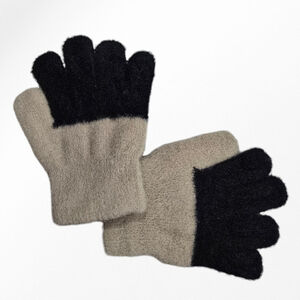 Gants bicolores pour enfant conçus en matière douce et épaisse