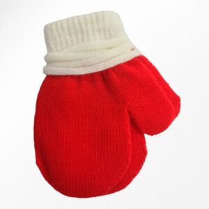 Gants mitaines sans doigts tricotés en deux tons pour enfant