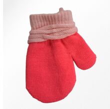 Gants mitaines sans doigts tricotés en deux tons pour enfant