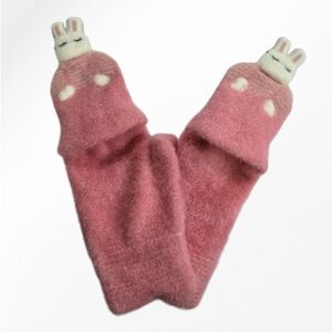 Gants mitaines pour enfants avec rabat capuche lapin