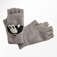 Gants mitaines pour enfants avec rabat capuche lapin