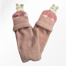 Gants mitaines pour enfants avec rabat capuche lapin