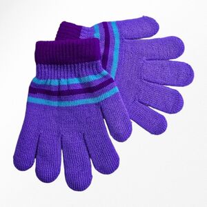 Gants colorés aux tons vibrants pour enfants à motif de rayures