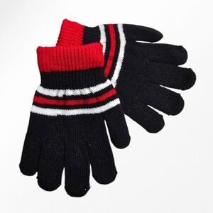 Gants colorés aux tons vibrants pour enfants à motif de rayures