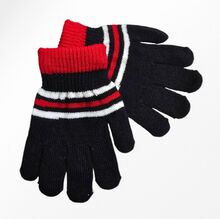 Gants colorés aux tons vibrants pour enfants à motif de rayures