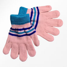 Gants colorés aux tons vibrants pour enfants à motif de rayures