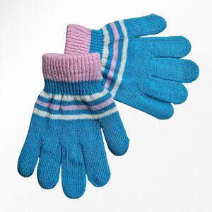 Gants colorés aux tons vibrants pour enfants à motif de rayures