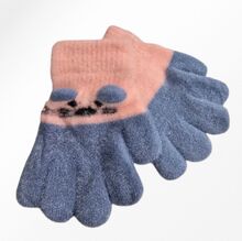 Gants épais et doux pour enfant avec un imprimé animalier chien en relief