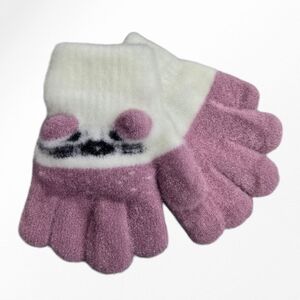 Gants épais et doux pour enfant avec un imprimé animalier chien en relief