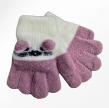 Gants épais et doux pour enfant avec un imprimé animalier chien en relief