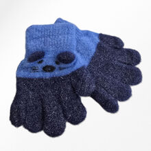 Gants épais et doux pour enfant avec un imprimé animalier chien en relief