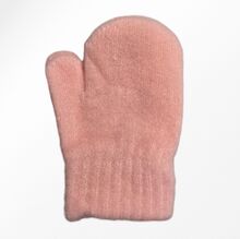 Gants moufles enfants épais et matière douce extensible unie