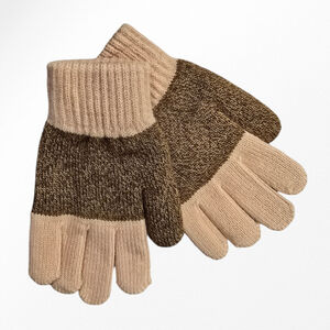 Gants pour enfants à cinq doigts séparés avec design bicolore