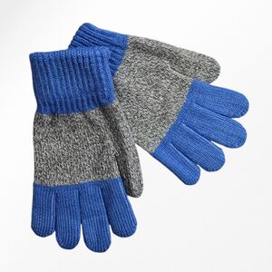 Gants pour enfants à cinq doigts séparés avec design bicolore