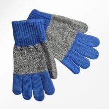 Gants pour enfants à cinq doigts séparés avec design bicolore