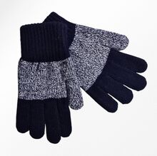 Gants pour enfants à cinq doigts séparés avec design bicolore