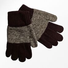 Gants pour enfants à cinq doigts séparés avec design bicolore