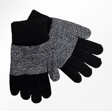 Gants pour enfants à cinq doigts séparés avec design bicolore