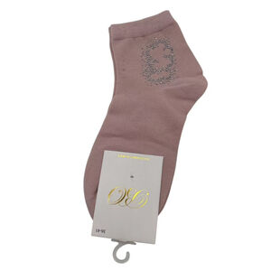 Chaussettes courtes  à motif scintillant  en strass argenté aux couleurs mixtes