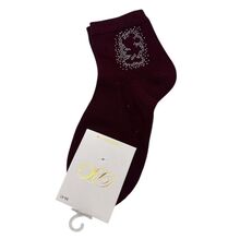 Chaussettes courtes  à motif scintillant  en strass argenté aux couleurs mixtes