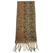 Écharpe épaisse à grosses franges avec motif léopard et lettrage LOVE - 3 pièces