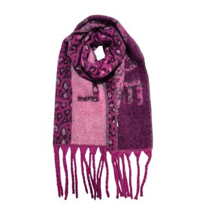 Écharpe épaisse à grosses franges avec motif léopard et lettrage LOVE - 3 pièces