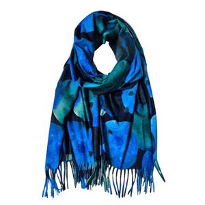 Écharpe d'hiver imprimée de motif géométrique et abstraites avec franges - 12 pièces