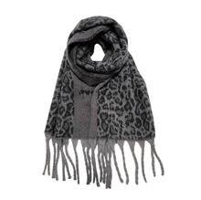 Écharpe épaisse à grosses franges avec motif léopard et lettrage LOVE - 12 pièces