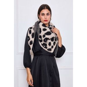 Foulard triangle épaisse en double face à motif léopard - 12 pièces