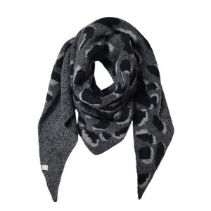 Foulard triangle épaisse en double face à motif léopard - 12 pièces