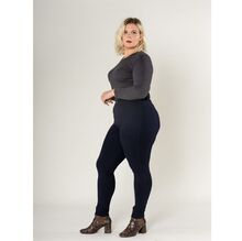 Legging femme grande taille en coupe haute sans zip avec poches arrière