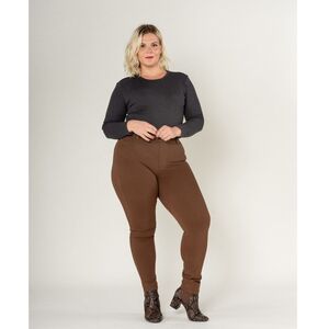 Legging femme grande taille en coupe haute sans zip avec poches arrière