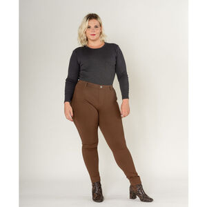Legging femme grande taille en coupe haute sans zip avec poches arrière