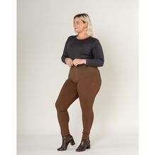 Legging femme grande taille en coupe haute sans zip avec poches arrière