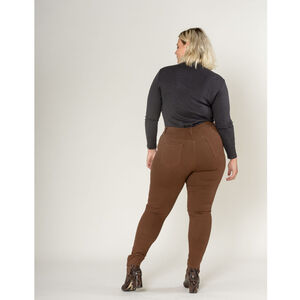 Legging femme grande taille en coupe haute sans zip avec poches arrière