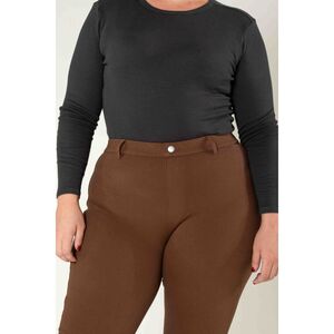 Legging femme grande taille en coupe haute sans zip avec poches arrière