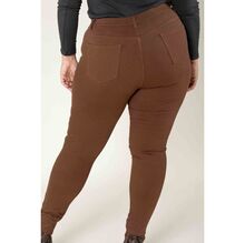 Legging femme grande taille en coupe haute sans zip avec poches arrière