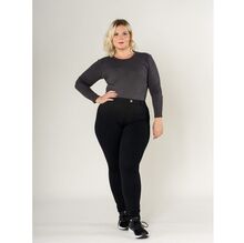 Legging femme grande taille en coupe haute sans zip avec poches arrière