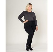 Legging femme grande taille en coupe haute sans zip avec poches arrière