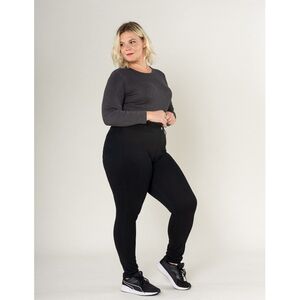 Legging femme grande taille en coupe haute sans zip avec poches arrière