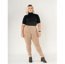 Legging femme grande taille en coupe haute sans zip avec poches arrière