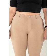 Legging femme grande taille en coupe haute sans zip avec poches arrière