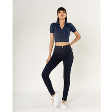 Legging stretch taille haute sans zip avec poches arrière pratiques